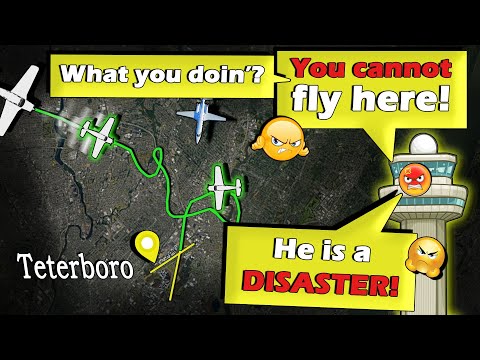 Pilot SEVERELY SCOLDED BY CONTROLLERS | Multiple Conflicts at Teterboro