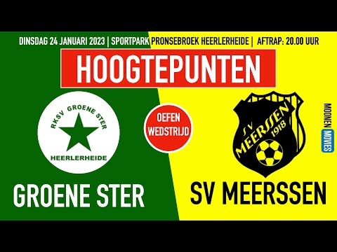 GROENE STER VERLIEST OEFENDUEL TEGEN SV MEERSSEN
