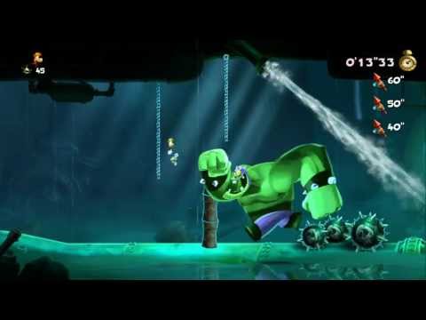 Rayman Legends 100% Walkthrough Part 24 - World 4 Musical Stage - Gloo Gloo