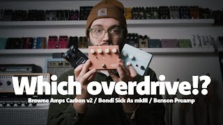 Video thumbnail for Overdrive Shootout! | Bondi Sick As mkIII, Benson Preamp, Browne Amplification Carbon v2 by Little Box Effects