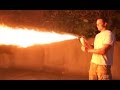 Hornets killed with homemade flamethrower!
