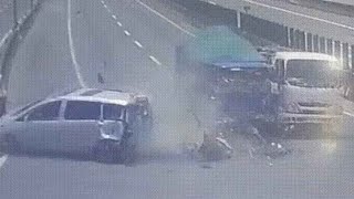 【車禍影片】防衛駕駛躲的了第一台躲不了第二台
