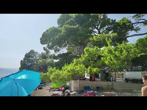 Brela, Croatia, summer activities on the beach