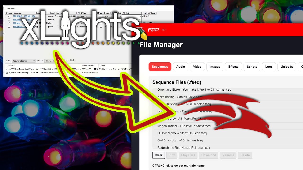 Transferring Sequences from Xlights to FPP, The Easy Way - FPP Connect