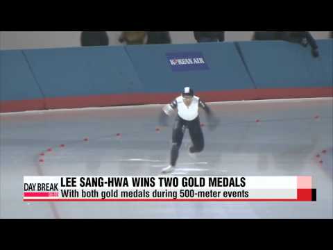 Lee Sang-hwa continua dominante na prova de 500m Prova de 500m