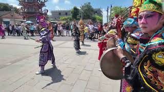 廣東省汕頭英歌舞團隊 跨海來台前往 雲林大埤大和街三仙亭精彩表演