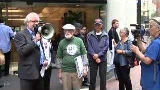 SF Living Wage protest in front of Colombian consulate 2012