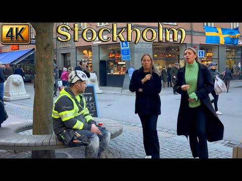 Sweden: 4K Walk, Stockholm Lights Up