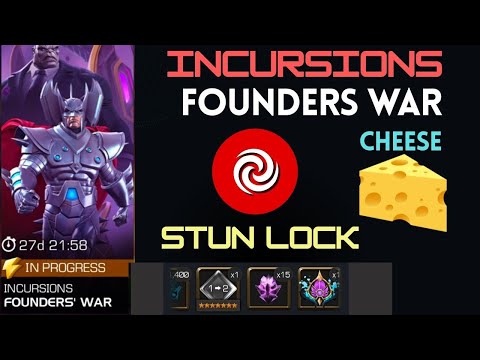 Founders War Incursions |THE Ultimate CHEESE + Best Hacks | Permanent stun - mcoc