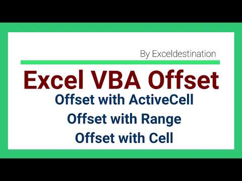Excel VBA Offset - Using Offset Property for Referring Range and Cell