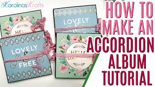 Cardstock Accordion Mini Album Tutorial NO CHIPBOARD from Start to Finish Including Paper Matting