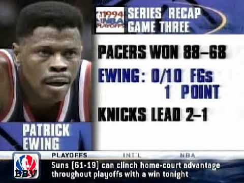 NBA Playoffs 1994 Game 5 Indiana Pacers vs. New York Knicks Reggie Miller vs. Patrick Ewing
