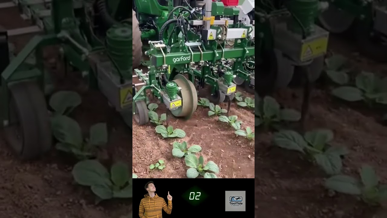 Multi-Row Rotating Machine Softens Soil Around Plants 🌿 | Insanely Precise Farming Tech! 🚜