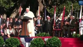 Pope address Conhress the world for US and World States to Act on Climate Change on YouTube Video