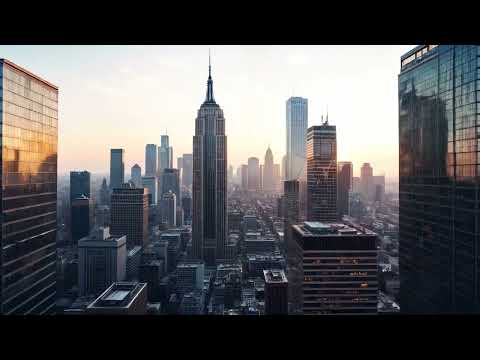 4K Free Stock Footage High Angle Cityscape with Glass Skyscrapers