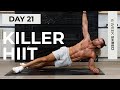 Day 21 40 Min FAT BURNING WORKOUT Full Body HIIT CARDIO No Equipment No Repeats 6WS1