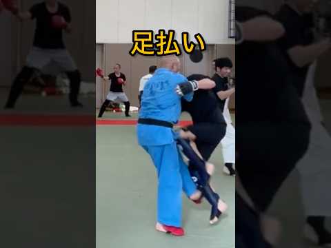 【武道】膝蹴りへのカウンター足払い【空道】 #空道 #首相撲 #膝蹴り #格闘技 #武道 #shorts