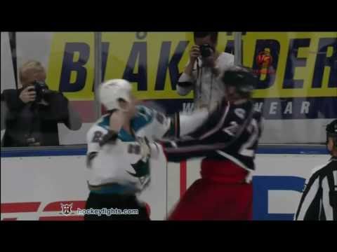 Ryane Clowe vs Mike Commodore Oct 8, 2010