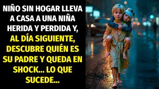 NIÑO SIN HOGAR RESCATA A UNA NIÑA PERDIDA Y AL DÍA SIGUIENTE DESCUBRE QUIÉN ES SU PADRE REAL…