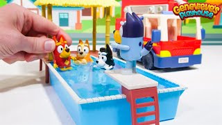 Bluey Gets a New Student and Plays with a New Firetruck - Toy Learning Video for Kids!