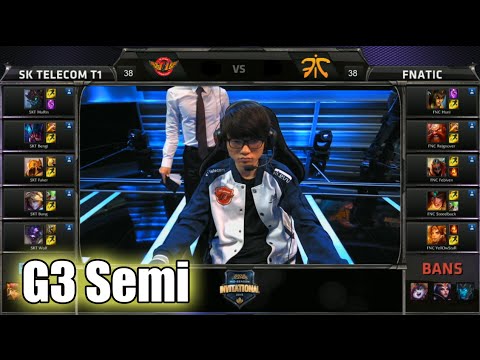 SK Telecom T1 vs Fnatic | Game 3 Semi Finals Mid Season Invitational 2015 | SKT vs FNC G3 MSI 60FPS
