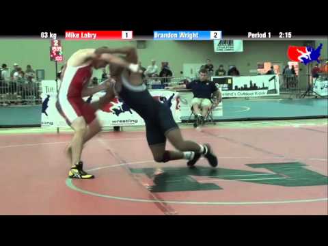 Mike Labry vs. Brandon Wright at 2013 ASICS University Nationals - FS