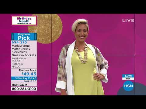 MarlaWynne Matte Jersey Sleeveless Dress with Pockets