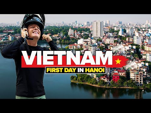 FIRST DAY in HANOI 🇻🇳 VIETNAM by MOTORBIKE Ep:1