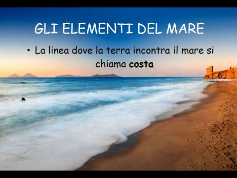 Il mare e le sue caratteristiche.