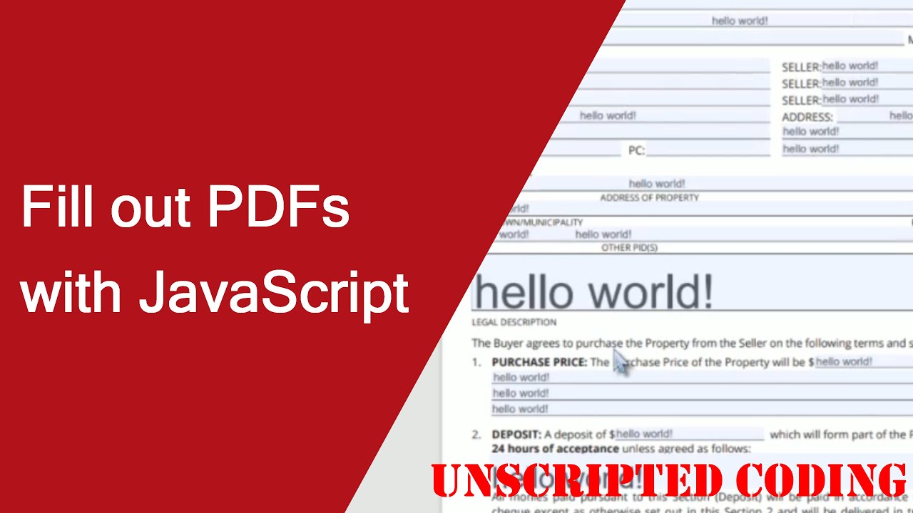 Creating a web interface to fill out PDF files with JavaScript | Unscripted Coding