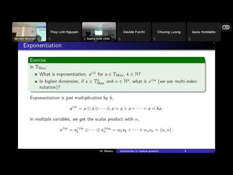 Course: Introduction to tropical geometry (Part 1) by Mateusz Skomra (LAAS-CNRS)