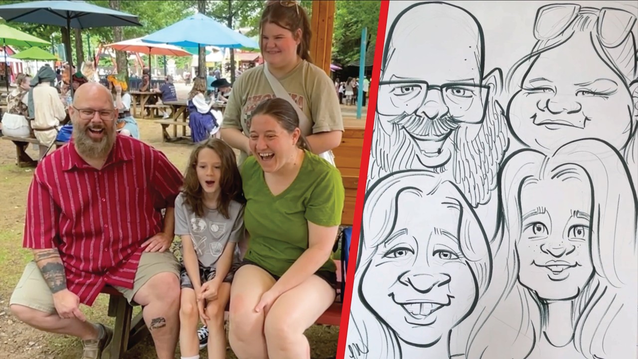 Promotional video thumbnail 1 for Maroxbytoonz Caricatures and Airbrush