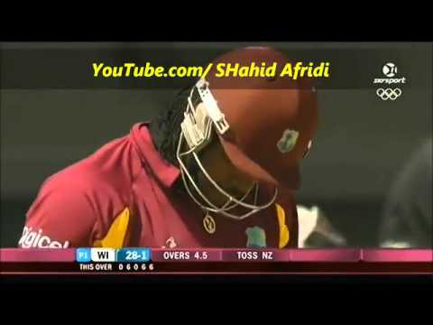 Chris Gayle 6 SIXES in a Row v NZ - 2012