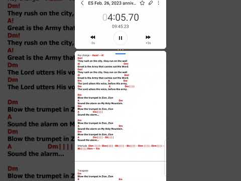 Blow the trumpet / He is Jehovah (practice)