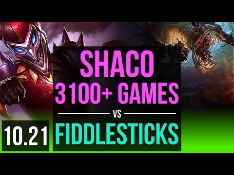 SHACO vs FIDDLESTICKS (JUNGLE) (DEFEAT) | 4.7M mastery points, 3100+ games | EUW Diamond | v10.21