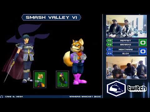 Smash Valley VI Melee Doubles - Repfigit + BigWenz (G) vs Nightmare + Slox (B) - Winners Bracket