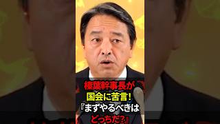 榛葉幹事長『順番が違う！』選挙制度改革と政治資金の審議をバッサリ　国民民主党#shorts #政治 #日本
