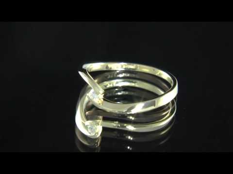 0.05ct Round Cut Diamnd Solitaire Engagement Ring DR024