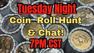 🔴 2/17/26 Tuesday Night Coin Roll Hunt & Chat! Our 1st Box of Dollars!