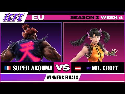 Super Akouma (Akuma) vs Mr. Croft (Xiaoyu) Winners finals ICFC TEKKEN EU: Season 3 Week 4