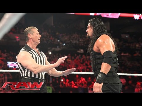 Reigns vs. Sheamus - Mr. McMahon Guest Ref. for WWE World Heavyweight Title: Raw, Jan. 4, 2015