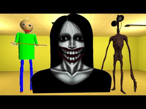 Baldi, Kuchisake Onna And Siren Head in The Hole Nextbot Gmod