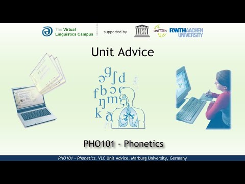 PHO101 - Unit Advice (Phonetics)