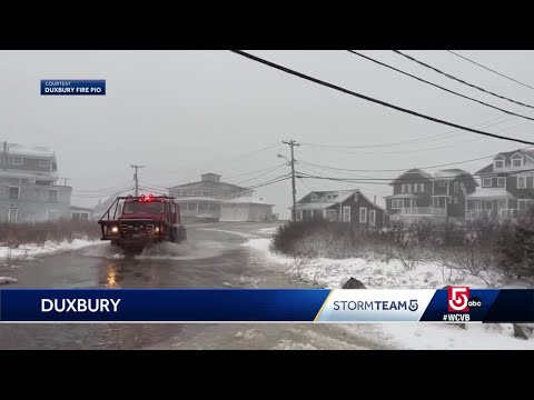 Duxbury fire: High winds and coastal flooding