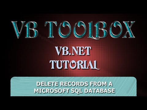 Vb Net Database Tutorial Delete Records From A Microsoft Sql Database Part 4 Visual Basic Net