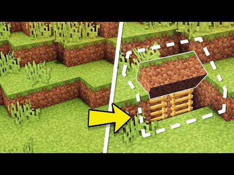 Minecraft: How to Build An Easy Survival Secret Base Tutorial (Hidden House)