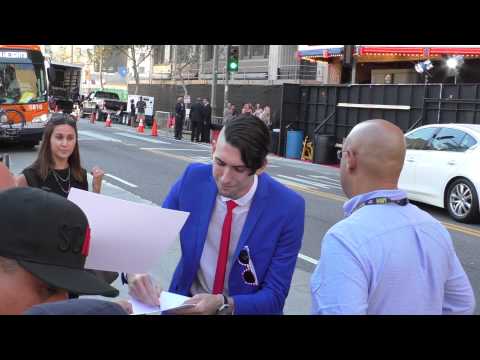Max Landis greets fans at the American Ultra Premiere at Ace Hotel in Los Angeles