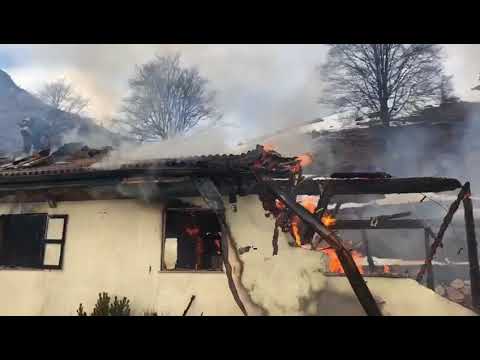 Incendio malga Albi a Garniga