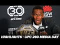 HIGHLIGHTS - Israel Adesanya reacts to Sean Strickland run in & disgusted by leaked sparring footage