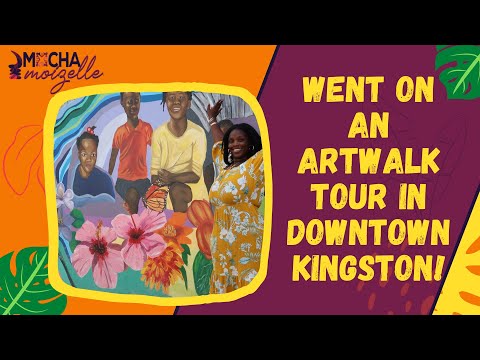 Did the Mural Artwalk in Downtown Kingston, Jamaica, niece tries Jamaican KFC + heard live music!